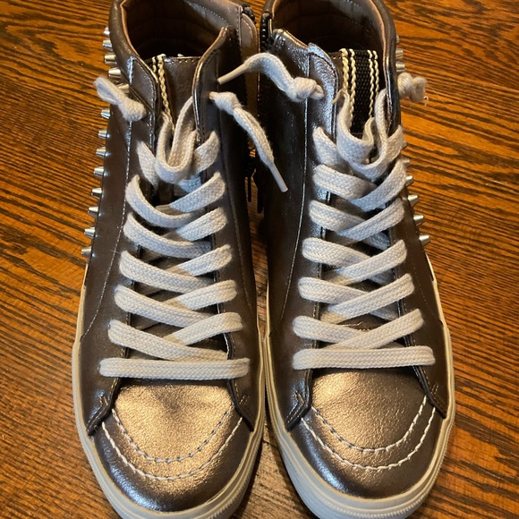 SHU SHOP  High-Top Sneakers with Studs ZIP,LACE UP 7 worn 1X - Picture 1 of 13